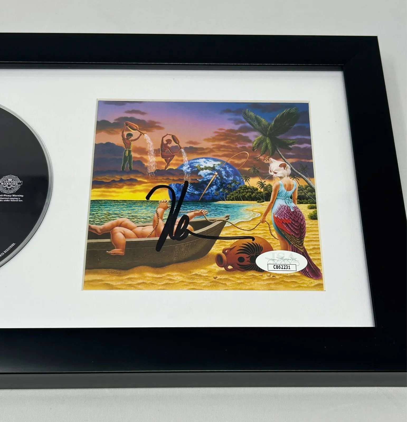 Neal Schon signed Journey Trial By Fire Framed CD Cover JSA COA, image 2
