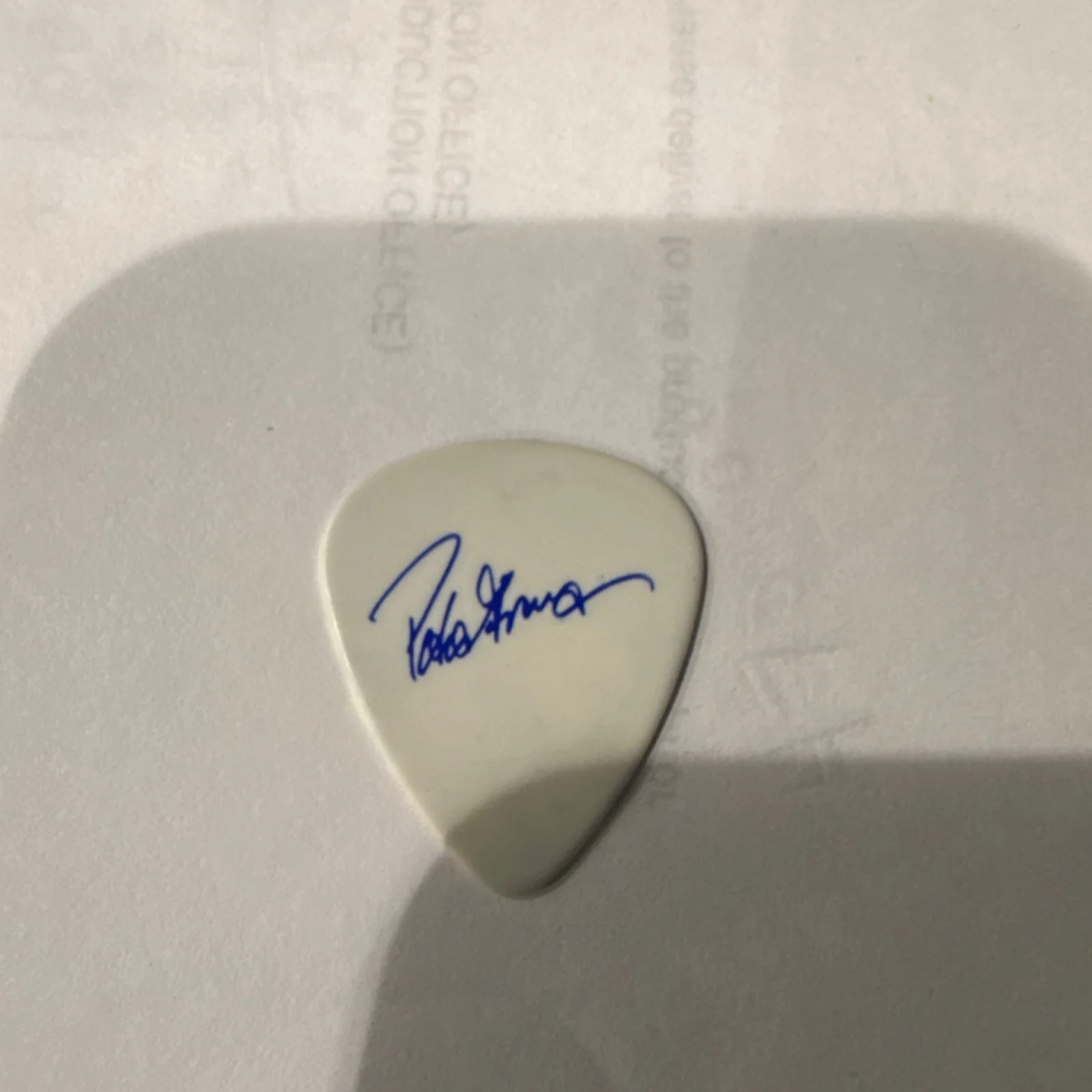Peter Frampton Autographed Original Guitar Pick with Rock Musician Image, image 2