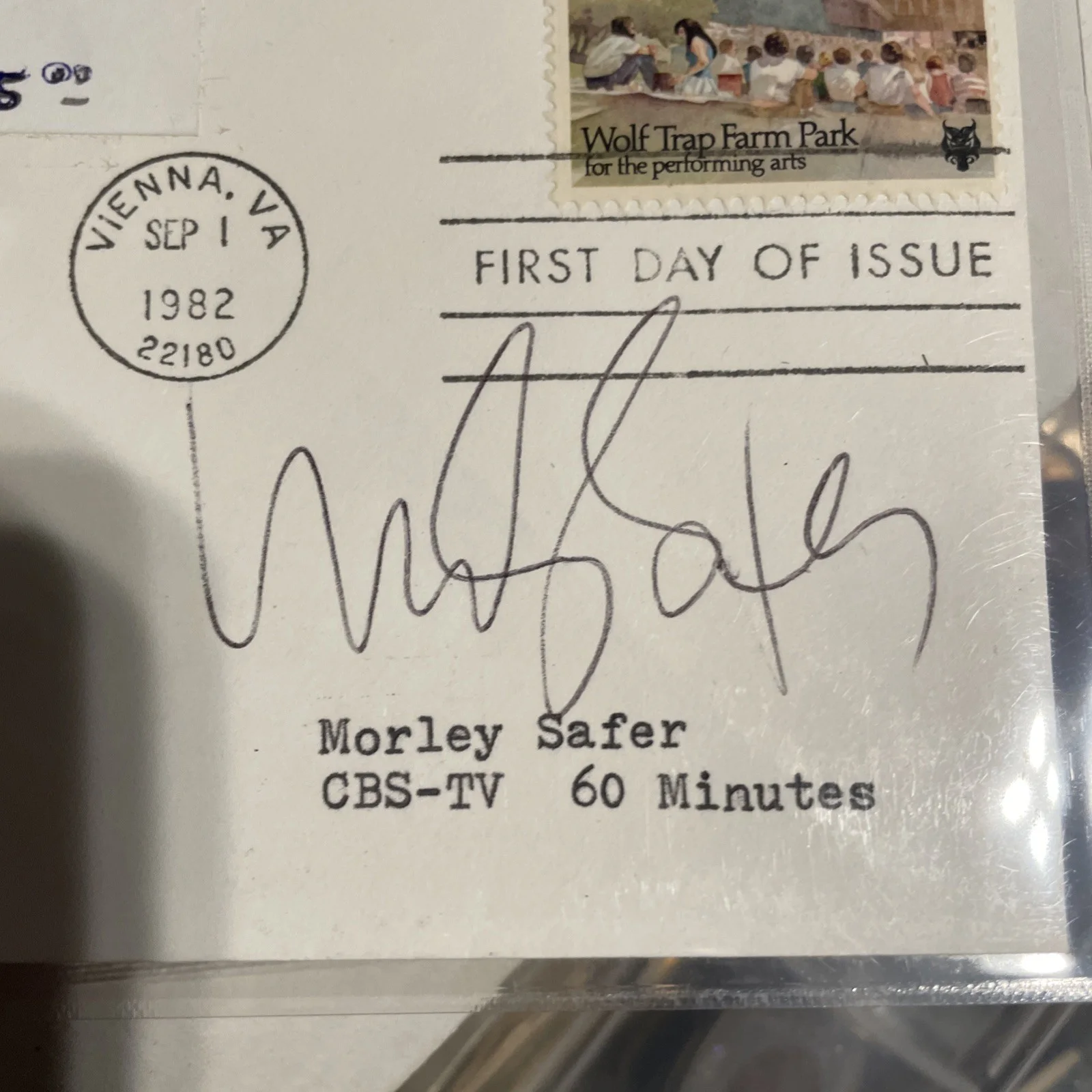 Morley Safer Signed First Day Issue Vintage Autographed Signature Reporter, изображение 2