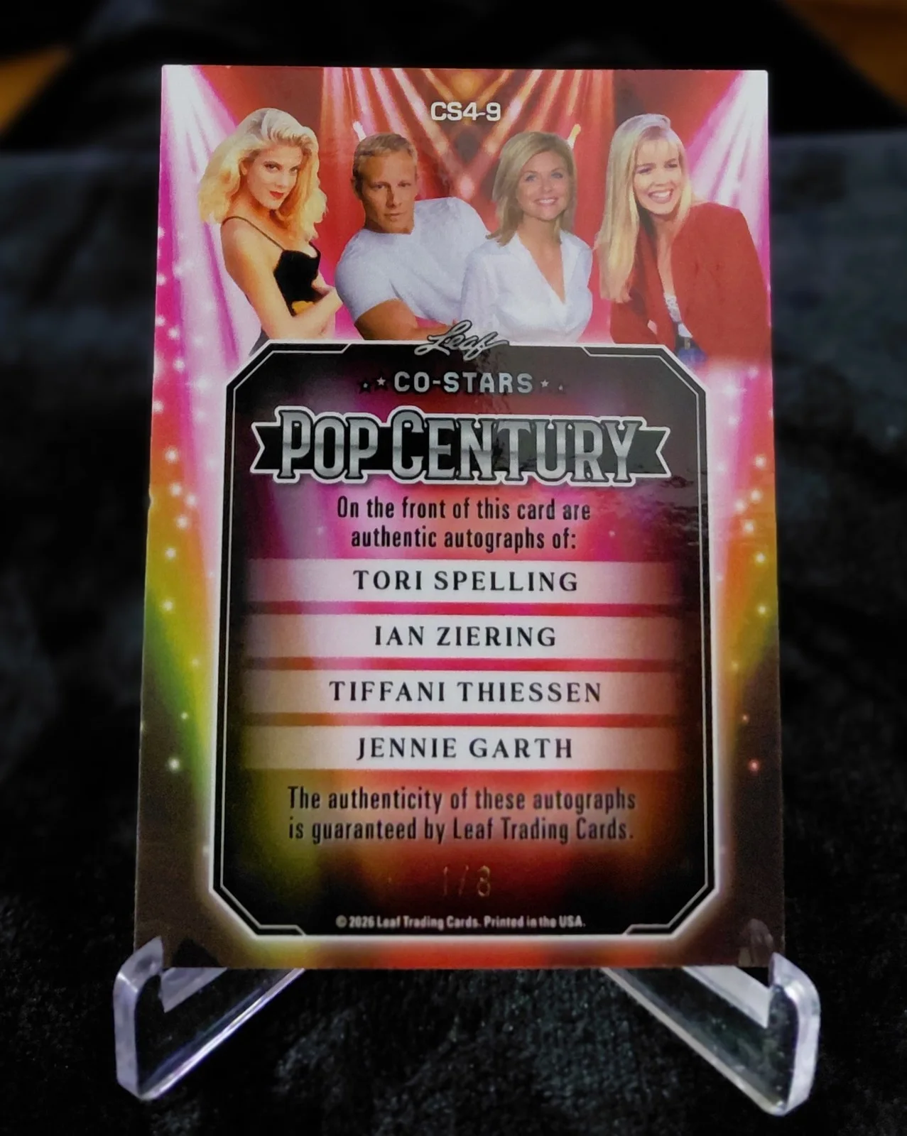 Tori Spelling, Ian Ziering, Tiffani Thiessen, Jennie Garrh — 2026 POP CENTURY. SPELLING, ZIERING, THIESSEN, GARTH AUTOGRAPH. CO-STARS. 1/8., image 2