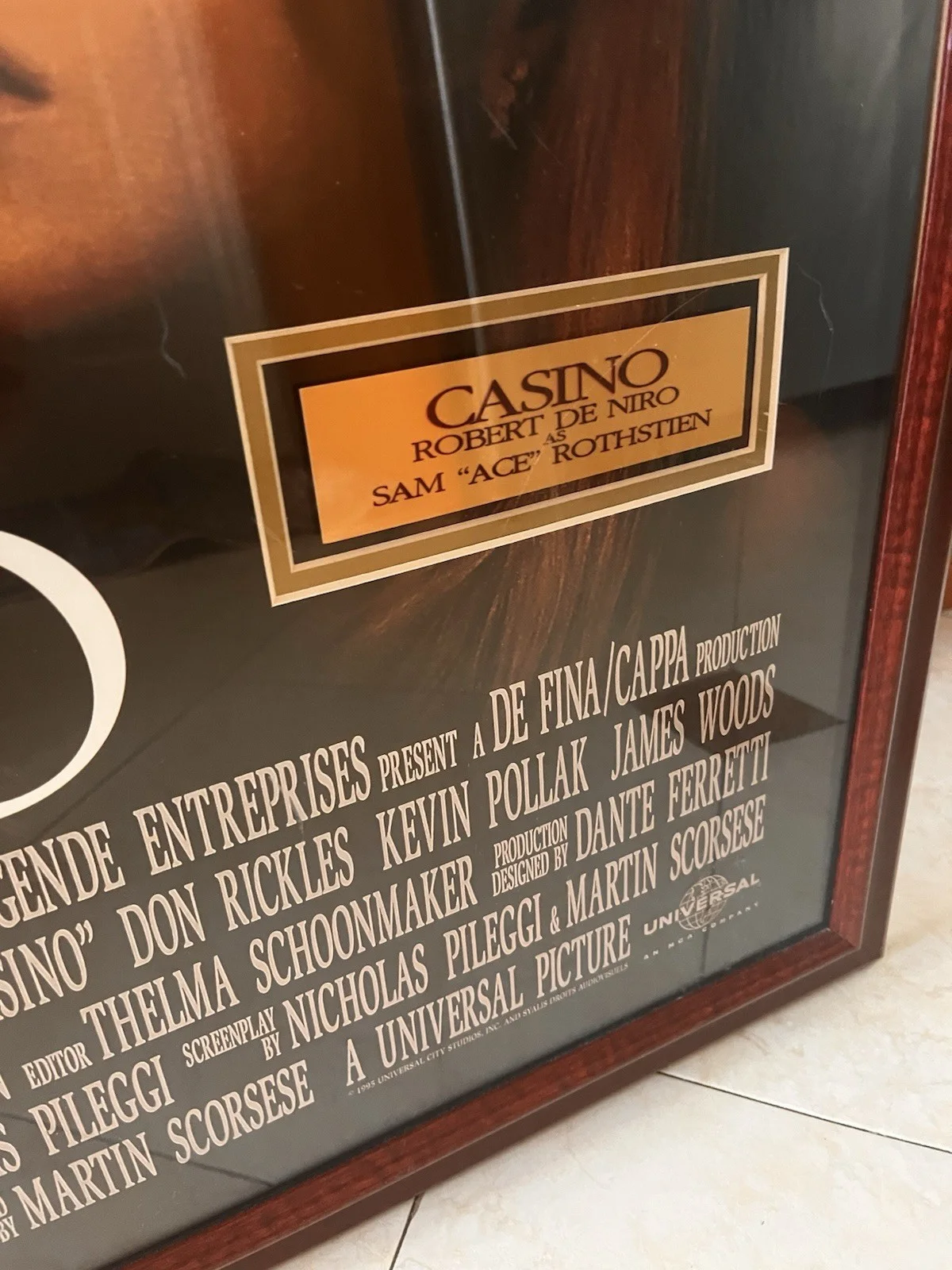 Robert De Niro’Casino’poster SIGNED, image 4