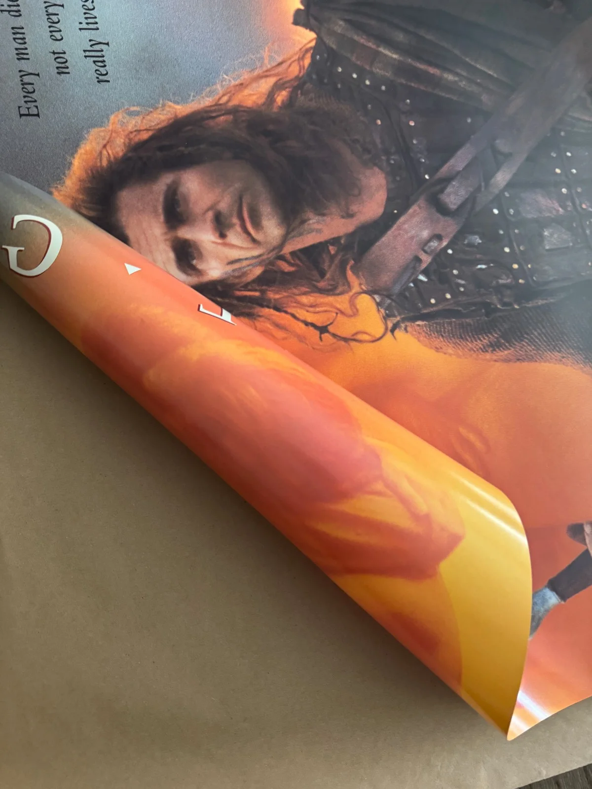 Mel Gibson — Mel Gibson Signed Braveheart Original One Sheet Double Sided Poster 27x40 Rare, изображение 2