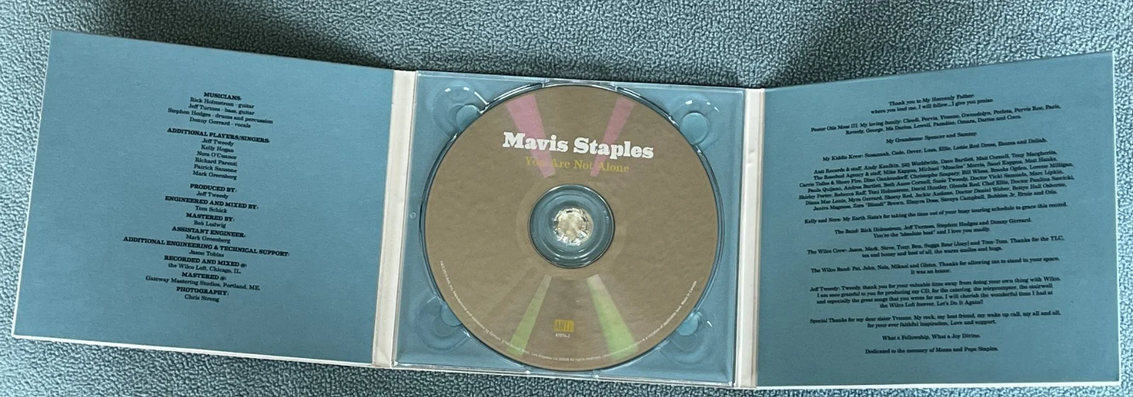 Mavis Staples--SIGNED (not personalized)--You Are Not Alone CD--Near Mint Cond!, image 3
