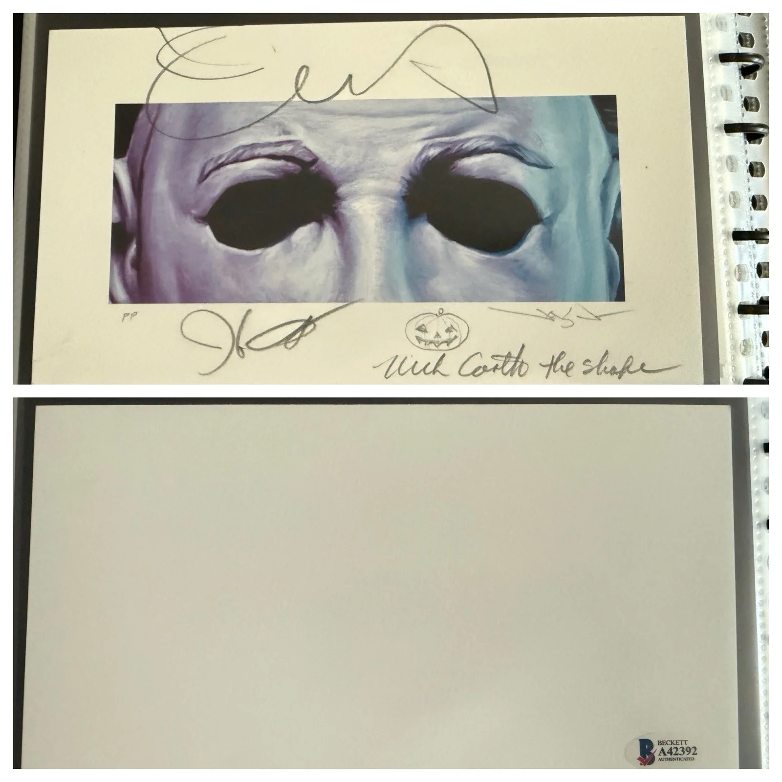 Jamie Lee Curtis, John Carpenter, Nick Castle — Jamie Lee Curtis signed Halloween Print By Jason Edmiston EWAF Beckett COA