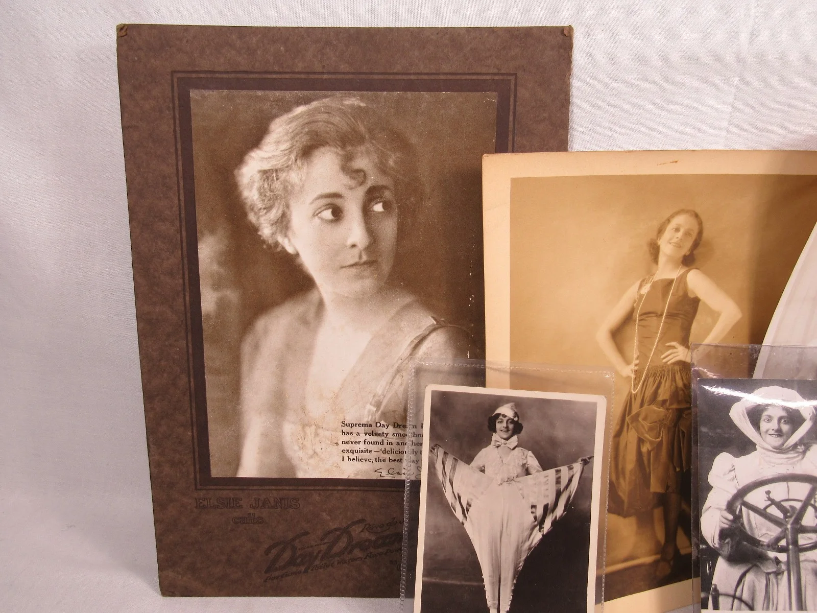 ANTIQUE ELSIE JANIS SILENT FILM HOLLYWOOD ACTRESS AUTOGRAPHED SIGNED PHOTO COA, изображение 2