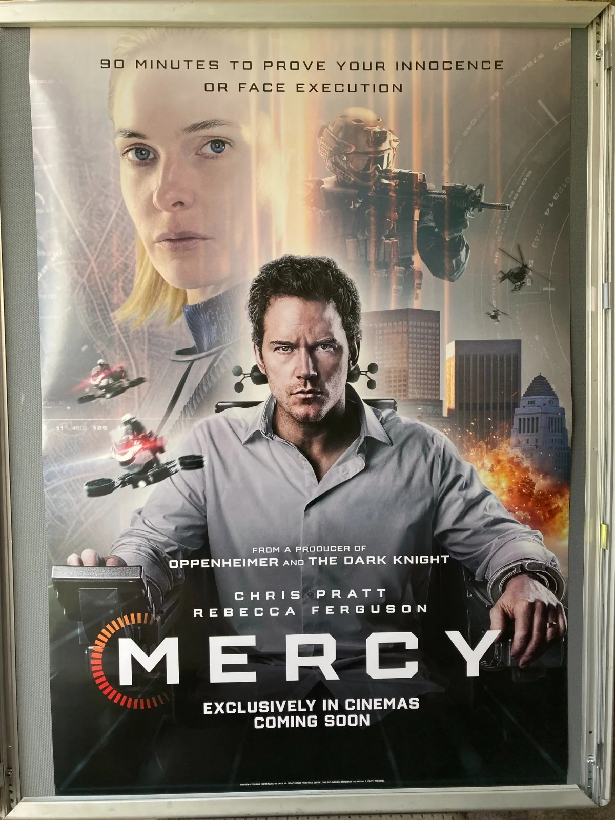 Cinema Poster: MERCY 2026 One Sht Chris Pratt Rebecca Ferguson Timur Bekmambetov, изображение 2