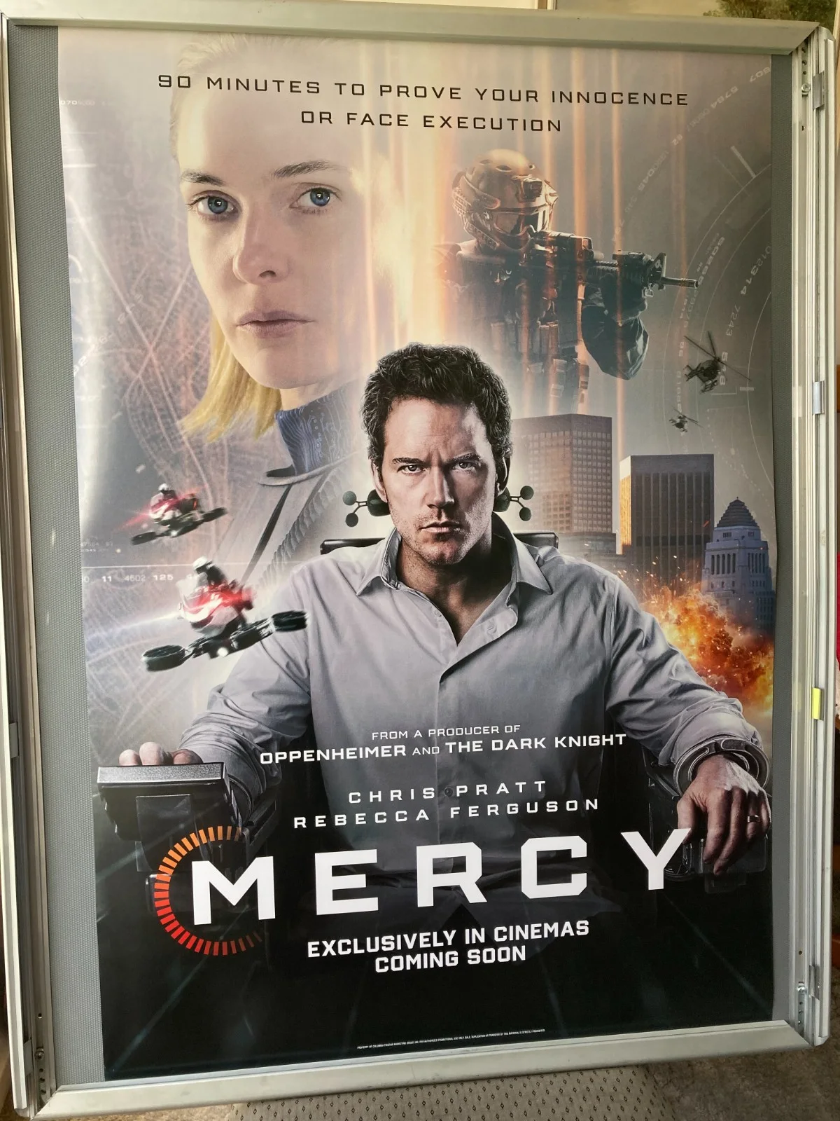 Cinema Poster: MERCY 2026 One Sht Chris Pratt Rebecca Ferguson Timur Bekmambetov, изображение 3