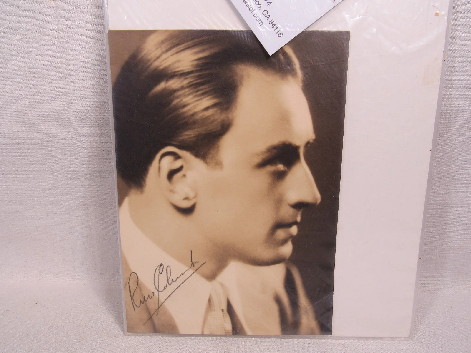 HOLLYWOOD ACTOR RUSS COLUMBO VINTAGE SIGNED AUTOGRAPHED PHOTO 6 3/4" X 5", изображение 2