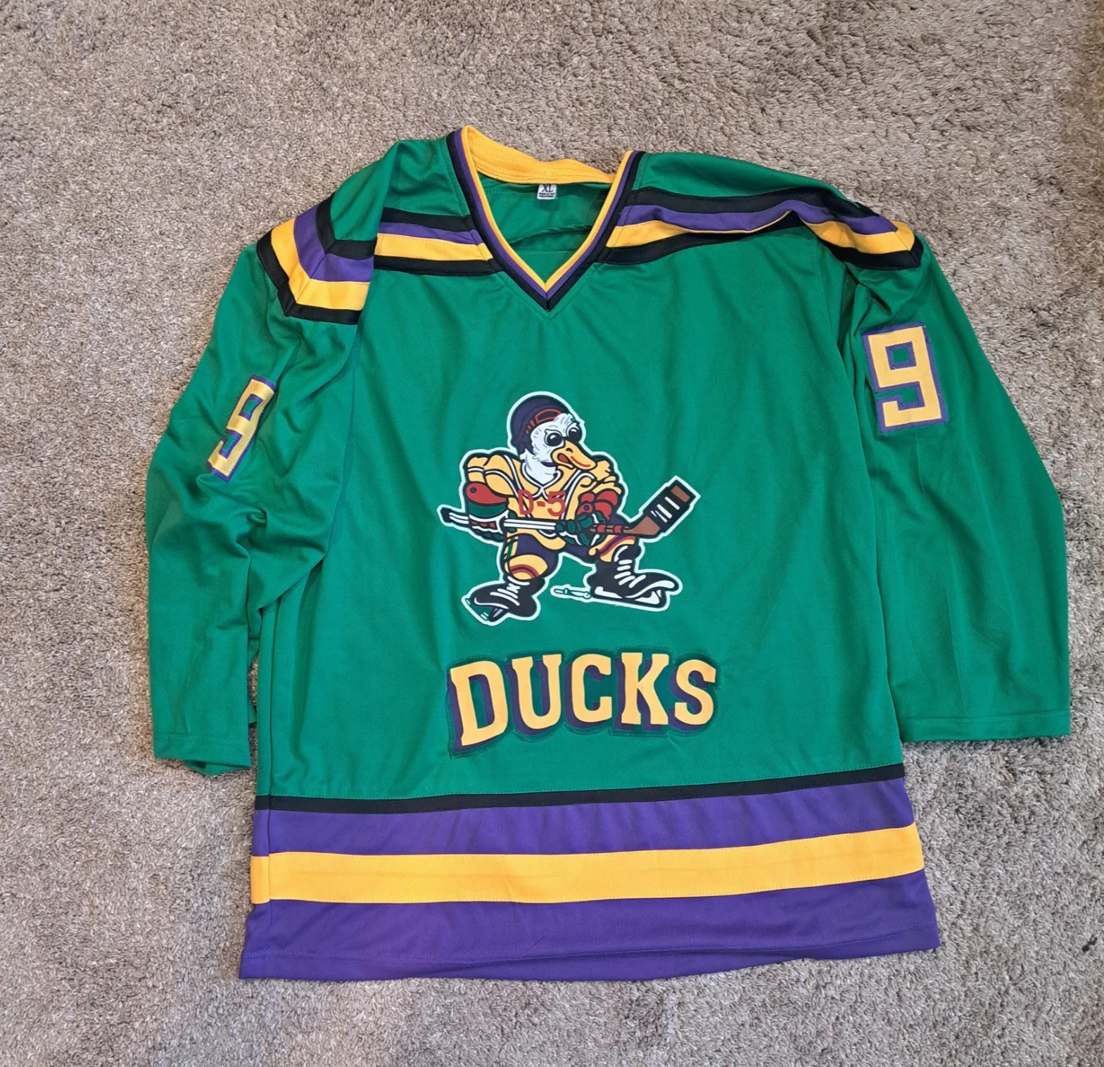 Brandon Adams / Jesse Hall — Brandon Hall auto Mighty Ducks Custom Hockey Jersey Cake Eater Inscription PSA, изображение 3