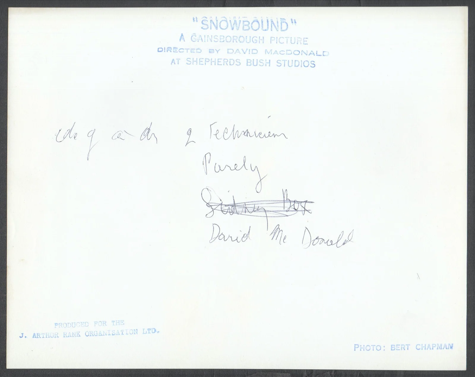 SNOWBOUND 1948 Mila Parély, David MacDonald BERT CHAPMAN 10x8 STILL #PUB17, image 2