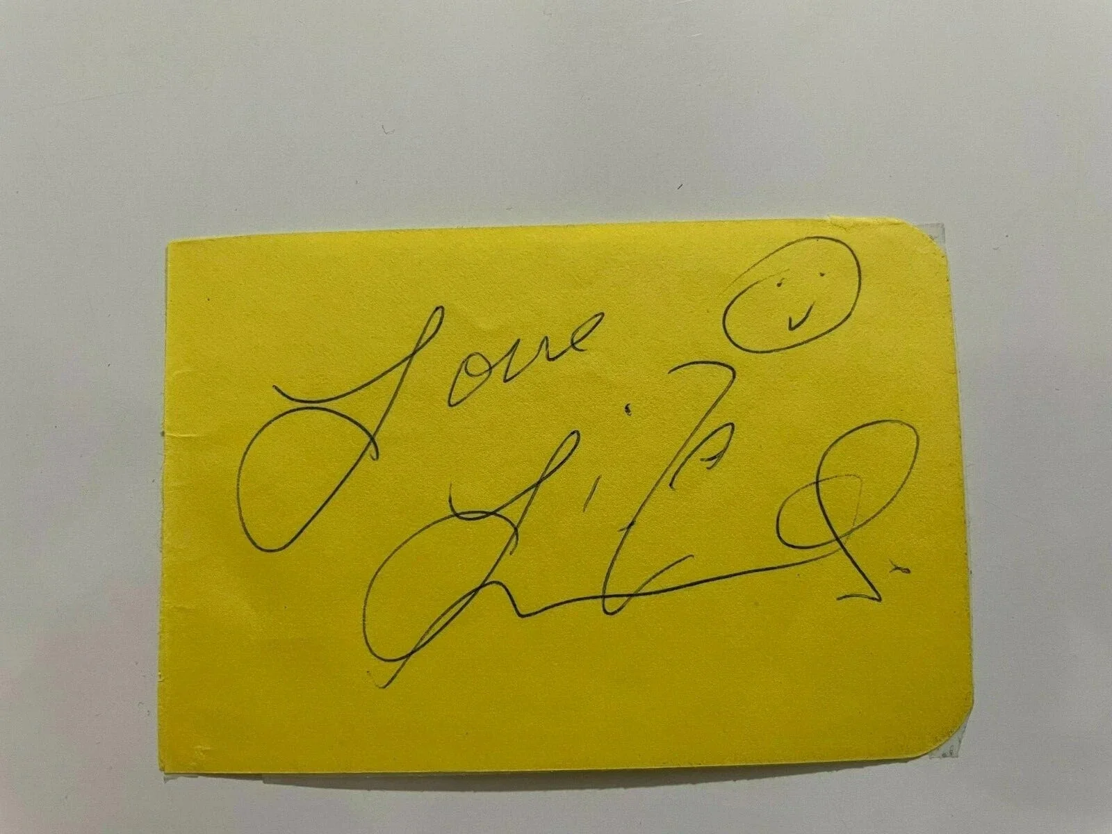 Liza Minnelli — Liza Minnelli Autographed Signed Album Page