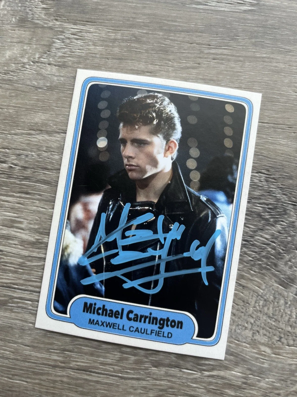 Maxwell Caulfield Signed Custom Grease 2 Trading Card Beckett COA Cool Rider, изображение 3