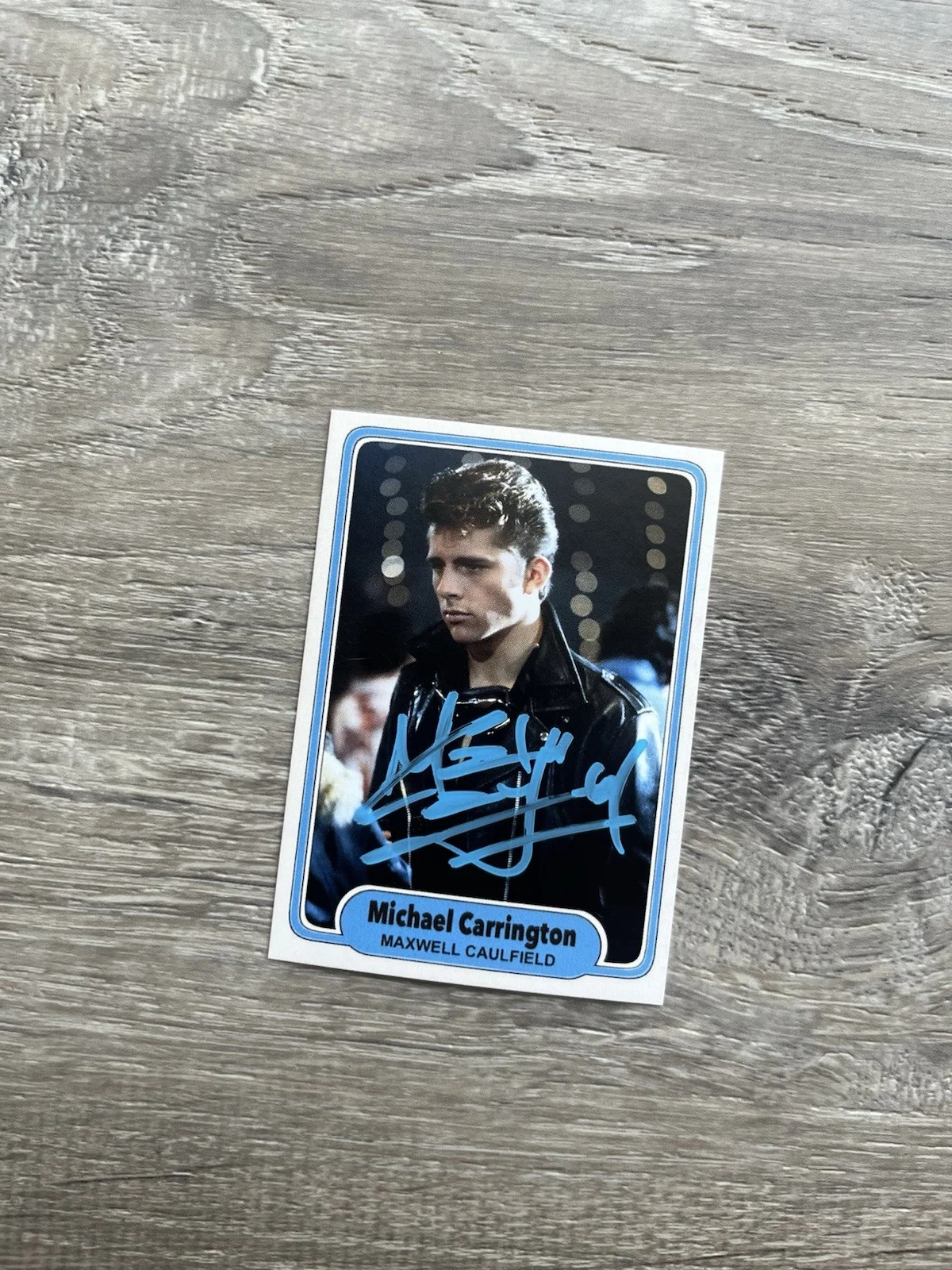 Maxwell Caulfield Signed Custom Grease 2 Trading Card Beckett COA Cool Rider, изображение 4