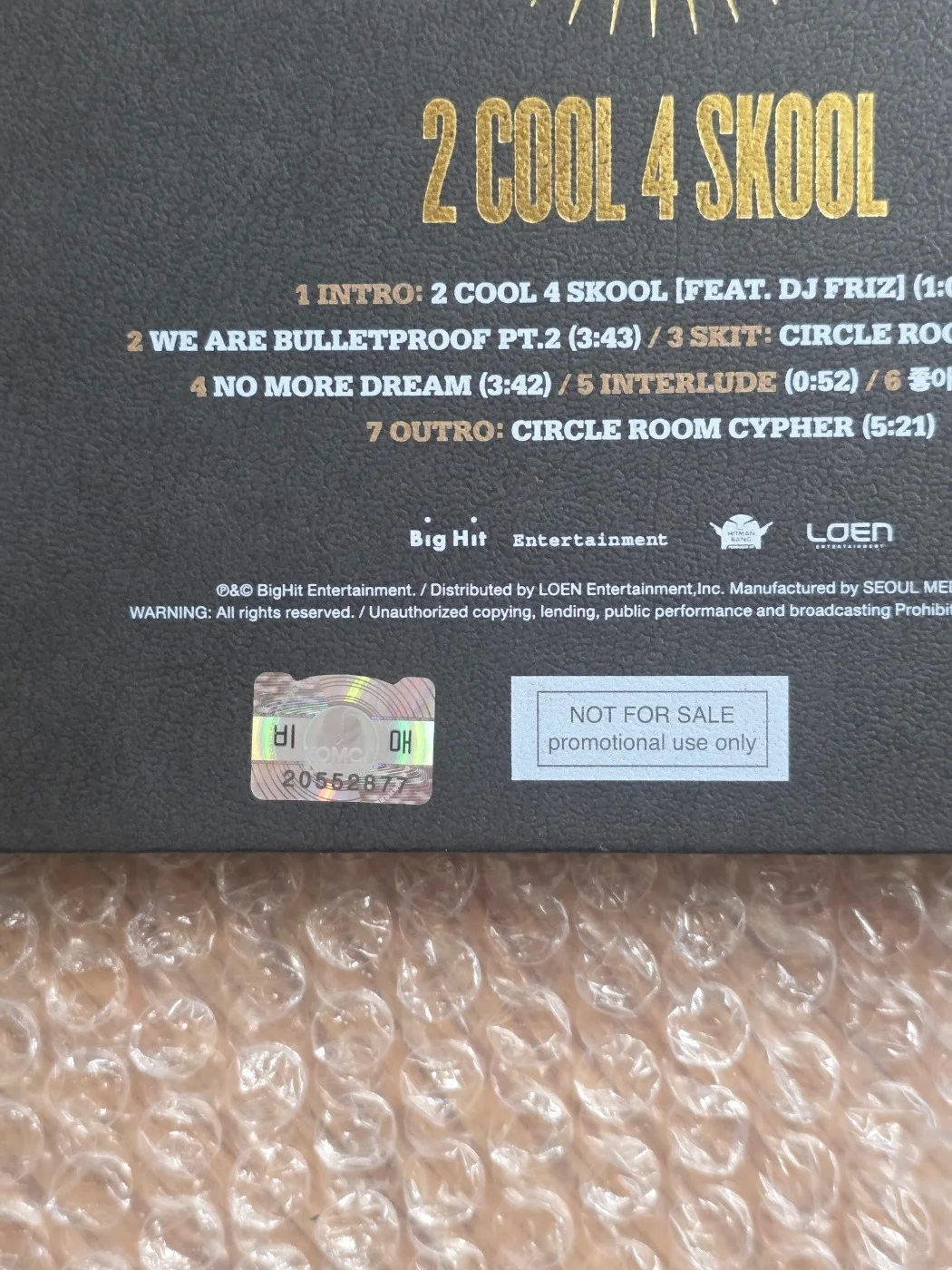BTS BANGTAN BOYS Promo 2 COOL 4 SKOOL Album Autographed Hand Signed, изображение 3