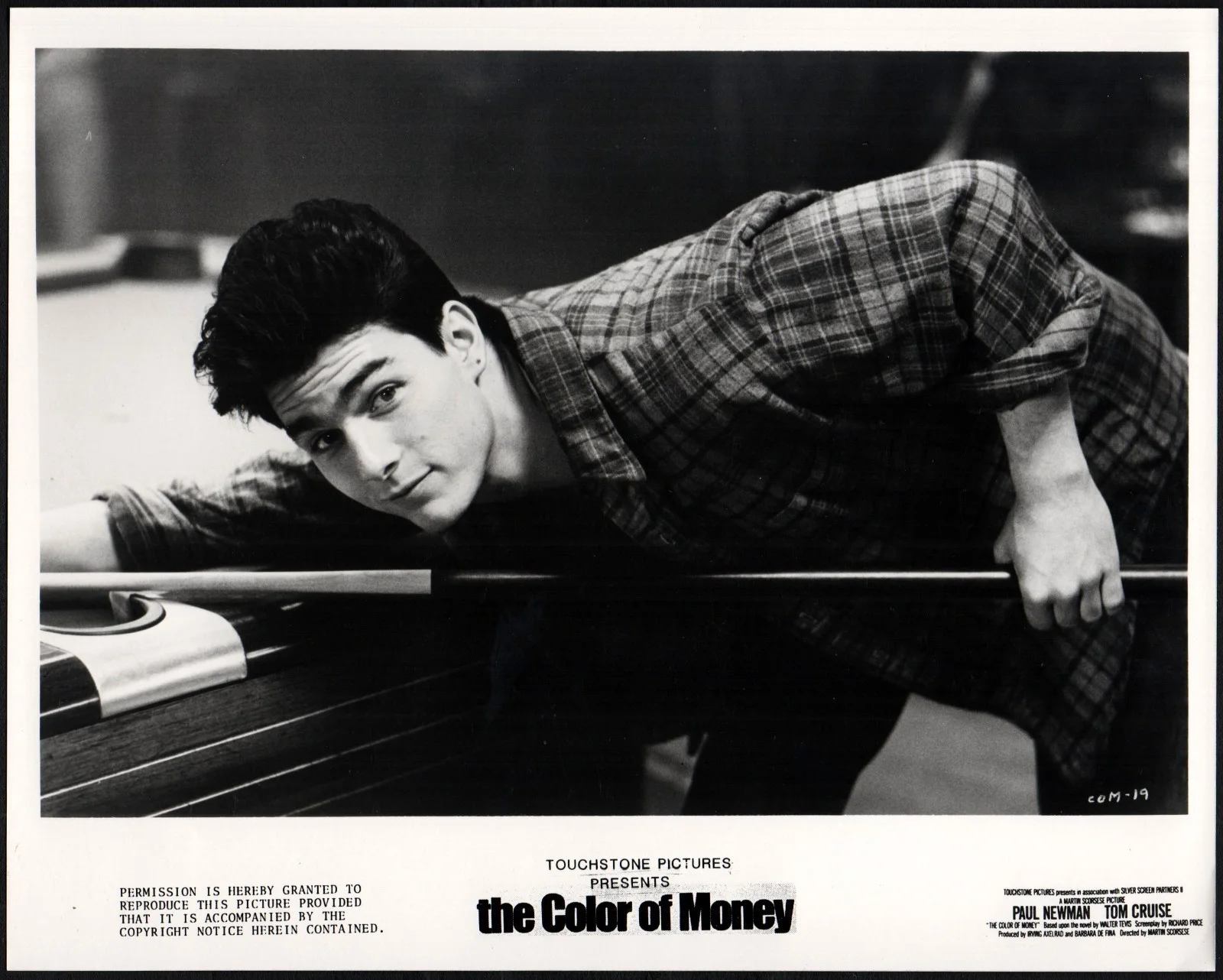 COLOR OF MONEY 1986 Tom Cruise Mary Elizabeth Mastrantonio 3 10x8 STILLS, изображение 2