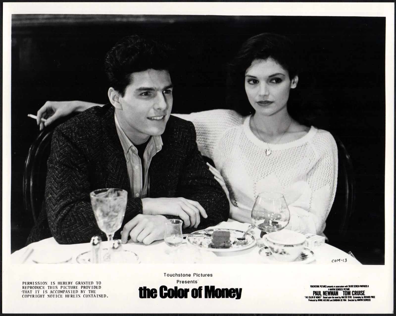 COLOR OF MONEY 1986 Tom Cruise Mary Elizabeth Mastrantonio 3 10x8 STILLS, изображение 3
