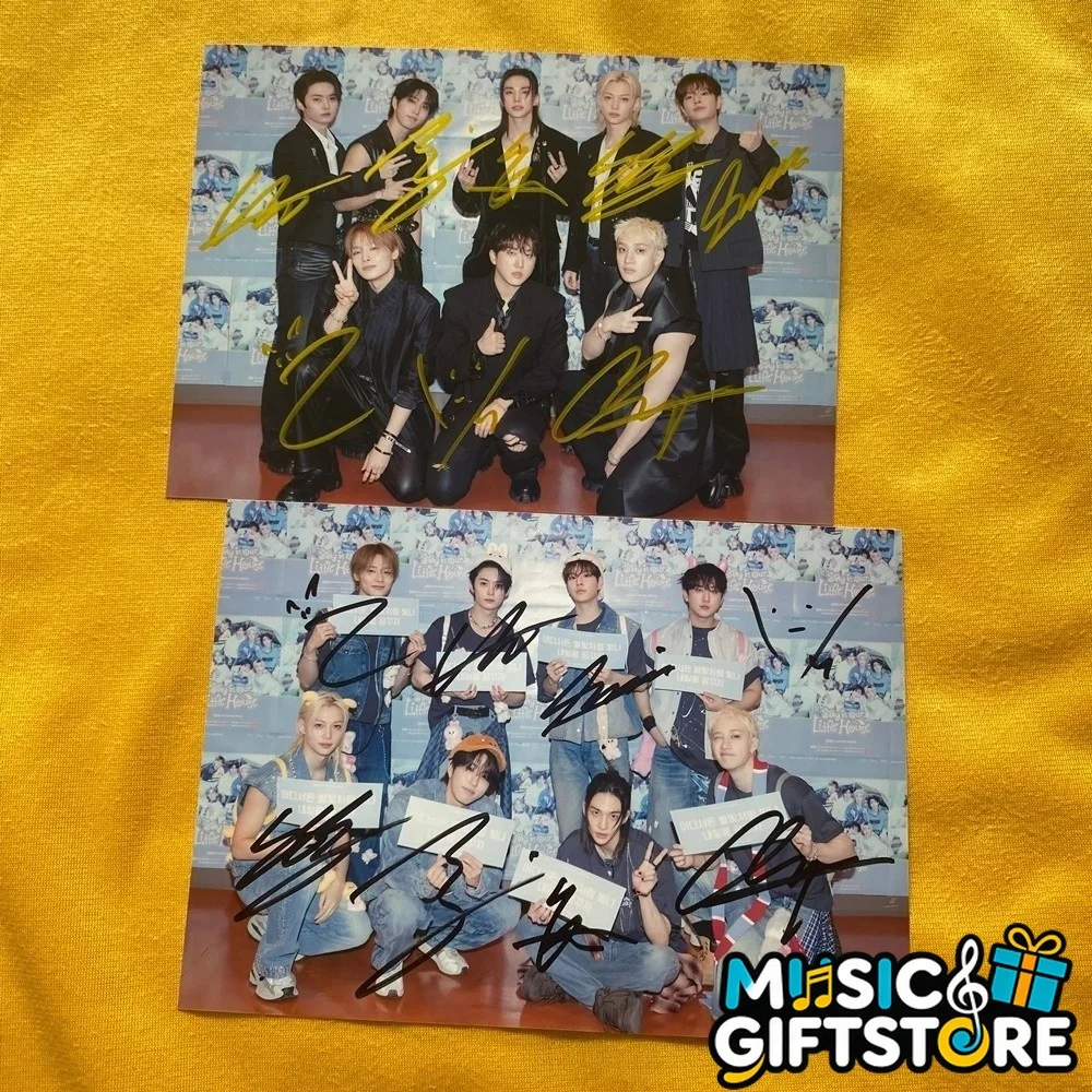 SKZ STRAY KIDS AUTOGRAPHED SIGNED GROUP PHOTO K-POP COLLECTIBLES 4*6 2026A #MUGS, изображение 2