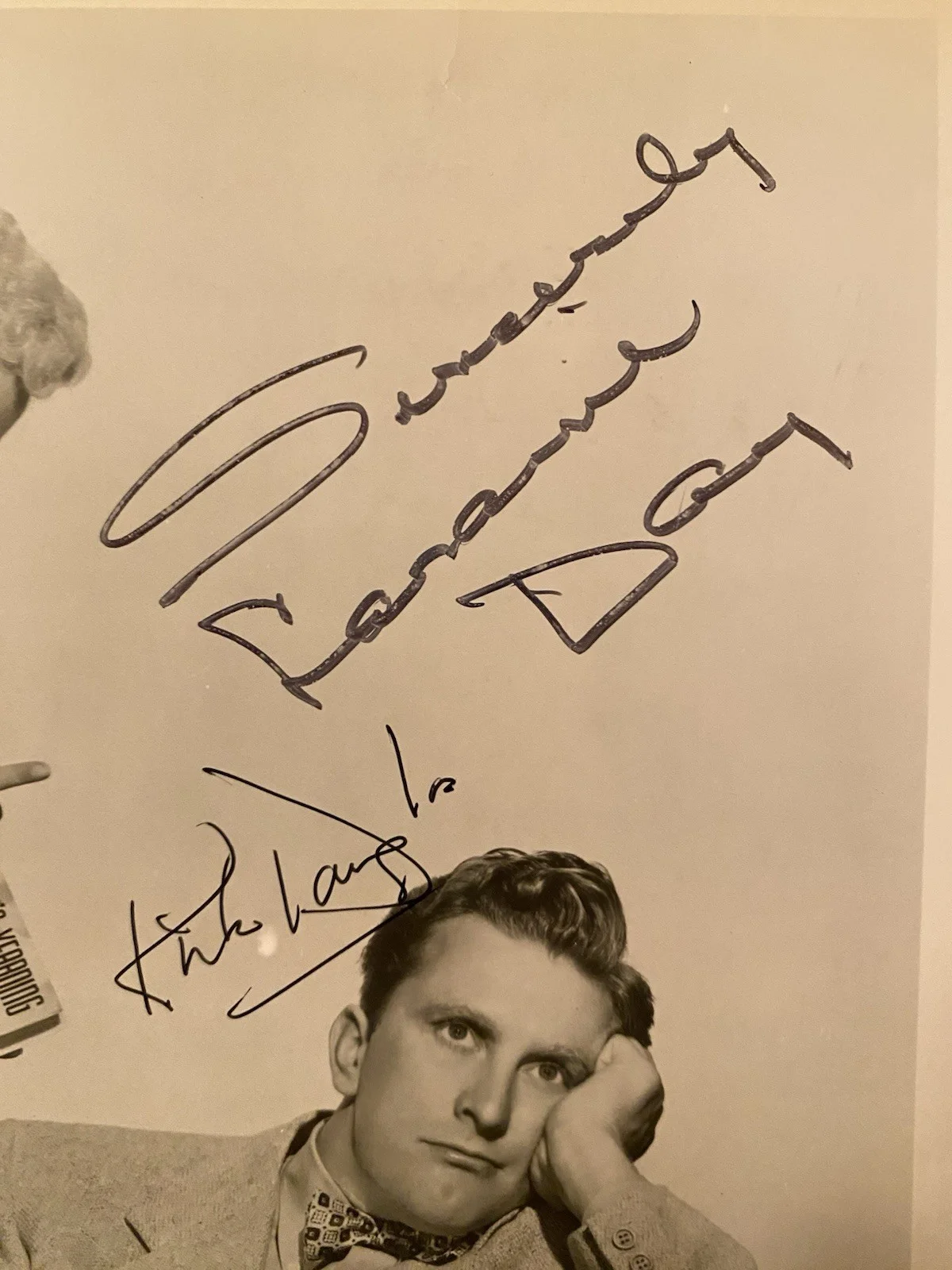 Kirk Douglas, Laraine Day — Kirk Douglas Laraine Day Signed Autographed Photo With COA My Dear Secretary, изображение 2