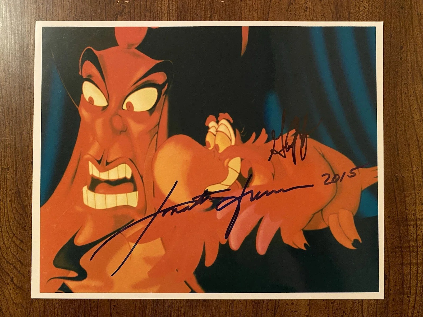 Gilbert Gottfried, Jonathan Freeman — Gilbert Gottfried Jonathan Freeman Signed Autographed Photo With COA Aladdin