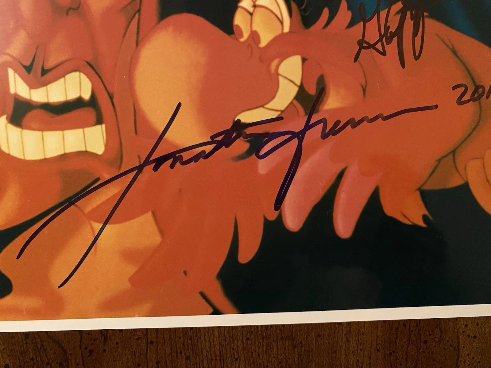 Gilbert Gottfried, Jonathan Freeman — Gilbert Gottfried Jonathan Freeman Signed Autographed Photo With COA Aladdin, image 4