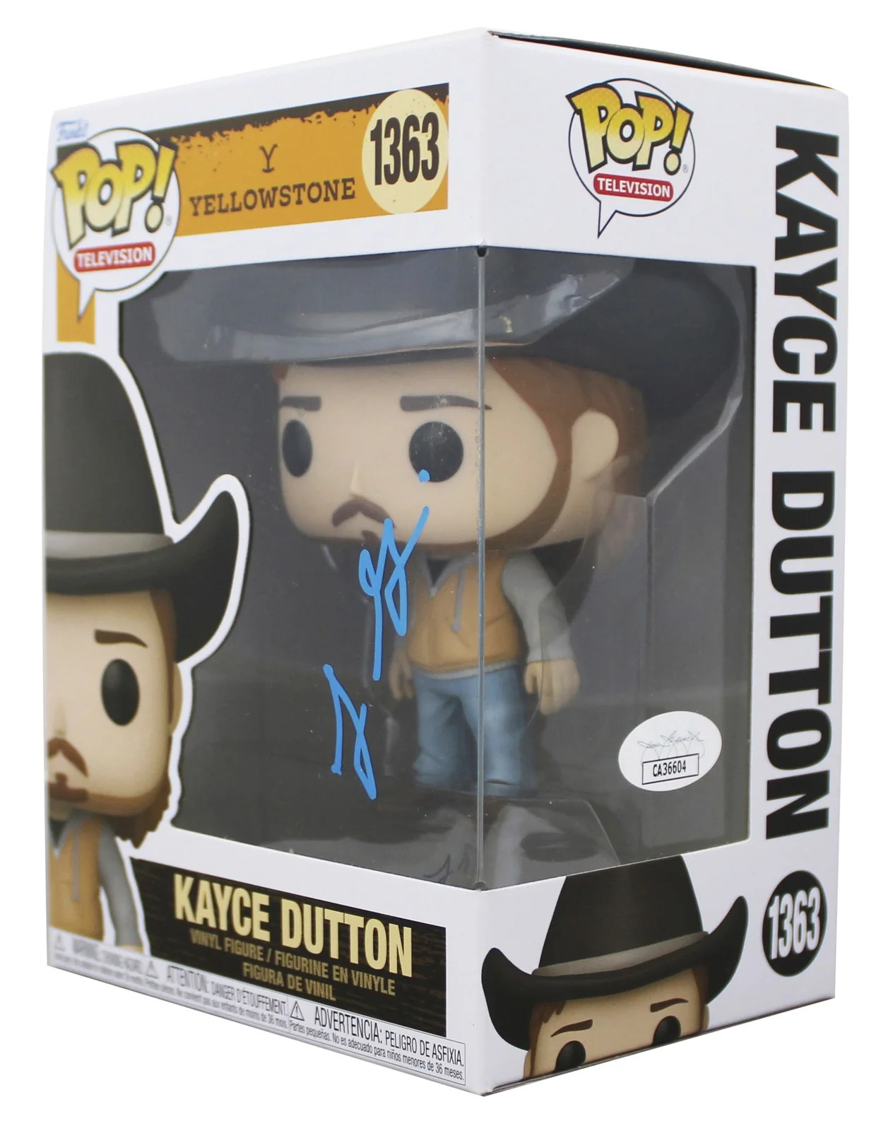 Luke Grimes — Luke Grimes Yellowstone Signed Kayce Dutton #1363 Funko Pop Figure JSA #CA36604, изображение 2