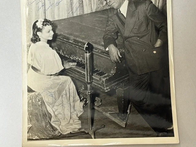 Vtg 40's Bud Harris & Zerita Stepteau Jazz Band Hollywood Photo Autograph Signed, изображение 3