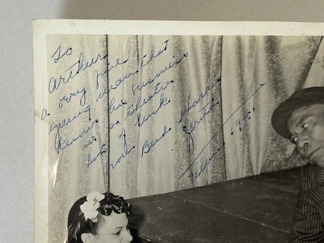 Vtg 40's Bud Harris & Zerita Stepteau Jazz Band Hollywood Photo Autograph Signed, изображение 4