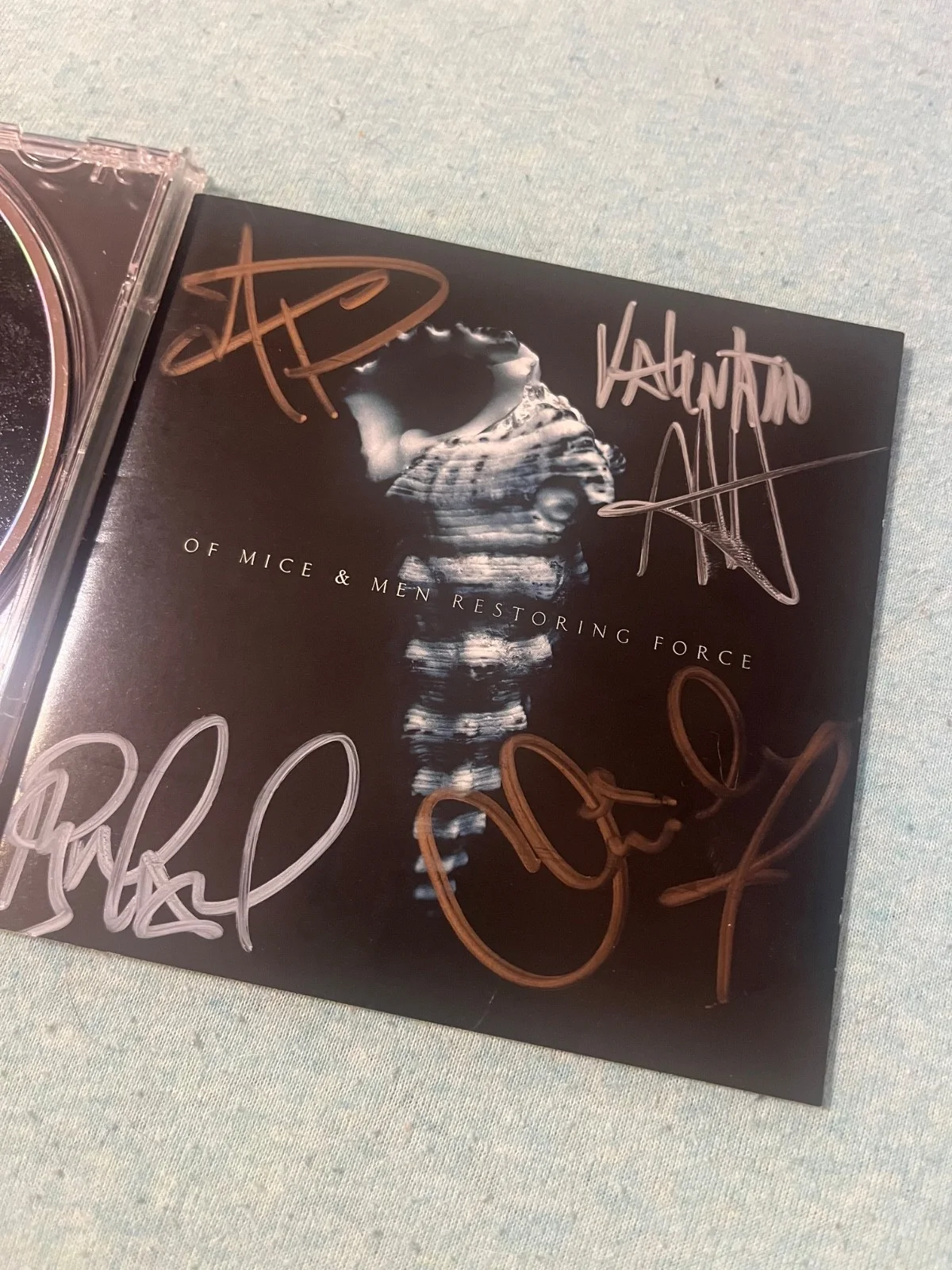 Of Mice and Men Signed Autographed Restoring Forces CD, image 2