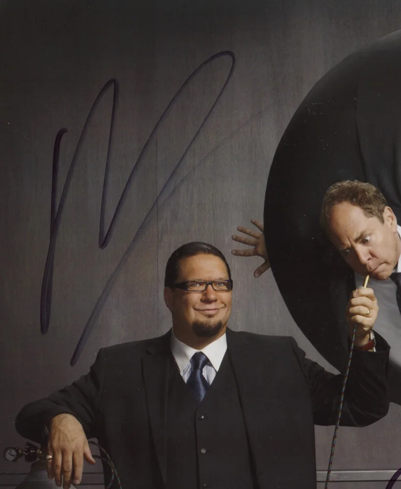 PENN, TELLER — Penn & Teller signed Autographed 8x10 Photo c Jilette FOOL US Magicians ACOA COA, изображение 4
