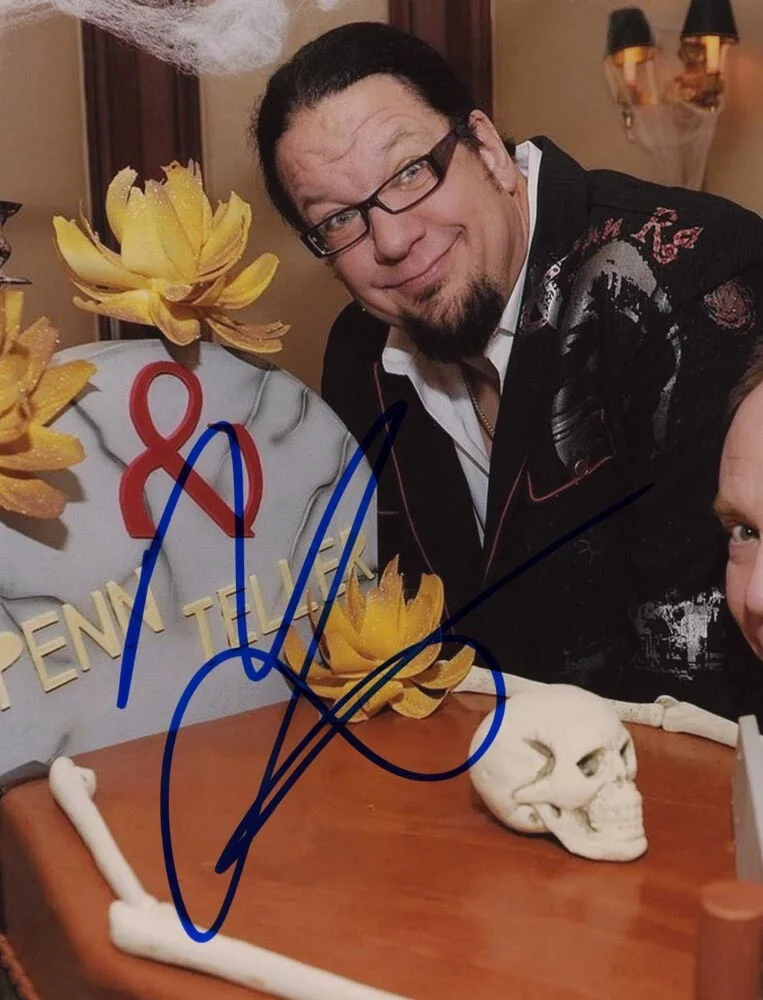 PENN, TELLER — Penn & Teller signed Autographed 8x10 Photo b Jilette FOOL US Magicians ACOA COA, изображение 4