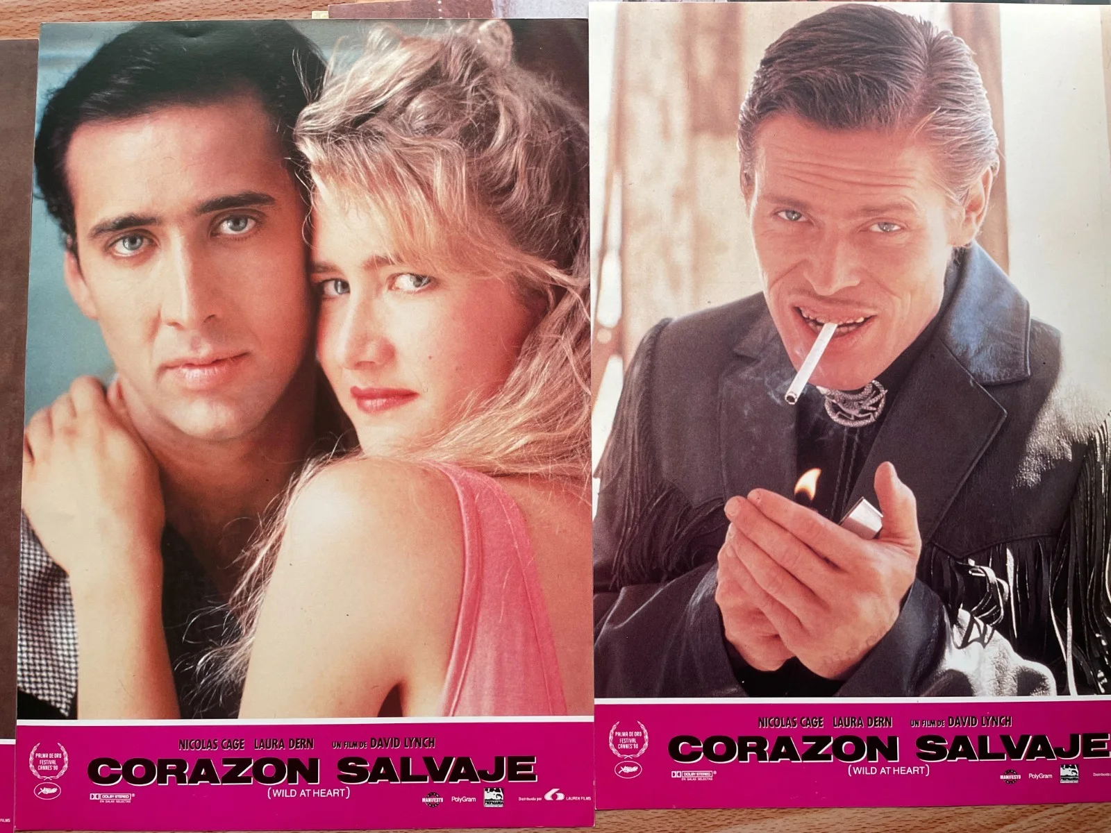 Wild at Heart Spanish 1990 12 LOBBY CARD SET David Lynch Nicolas Cage 13x9" RARE, image 4