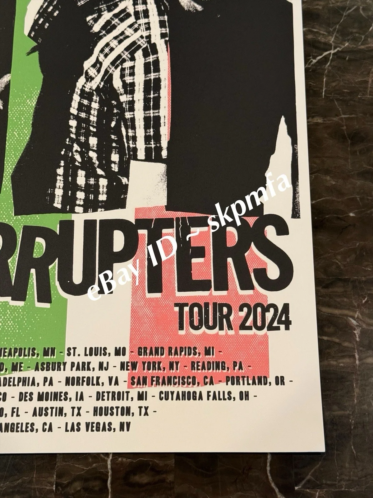 THE INTERRUPTERS Poster Band Signed 18x24 Red Rocks 💯 Official Merch! 2024 Tour, изображение 5