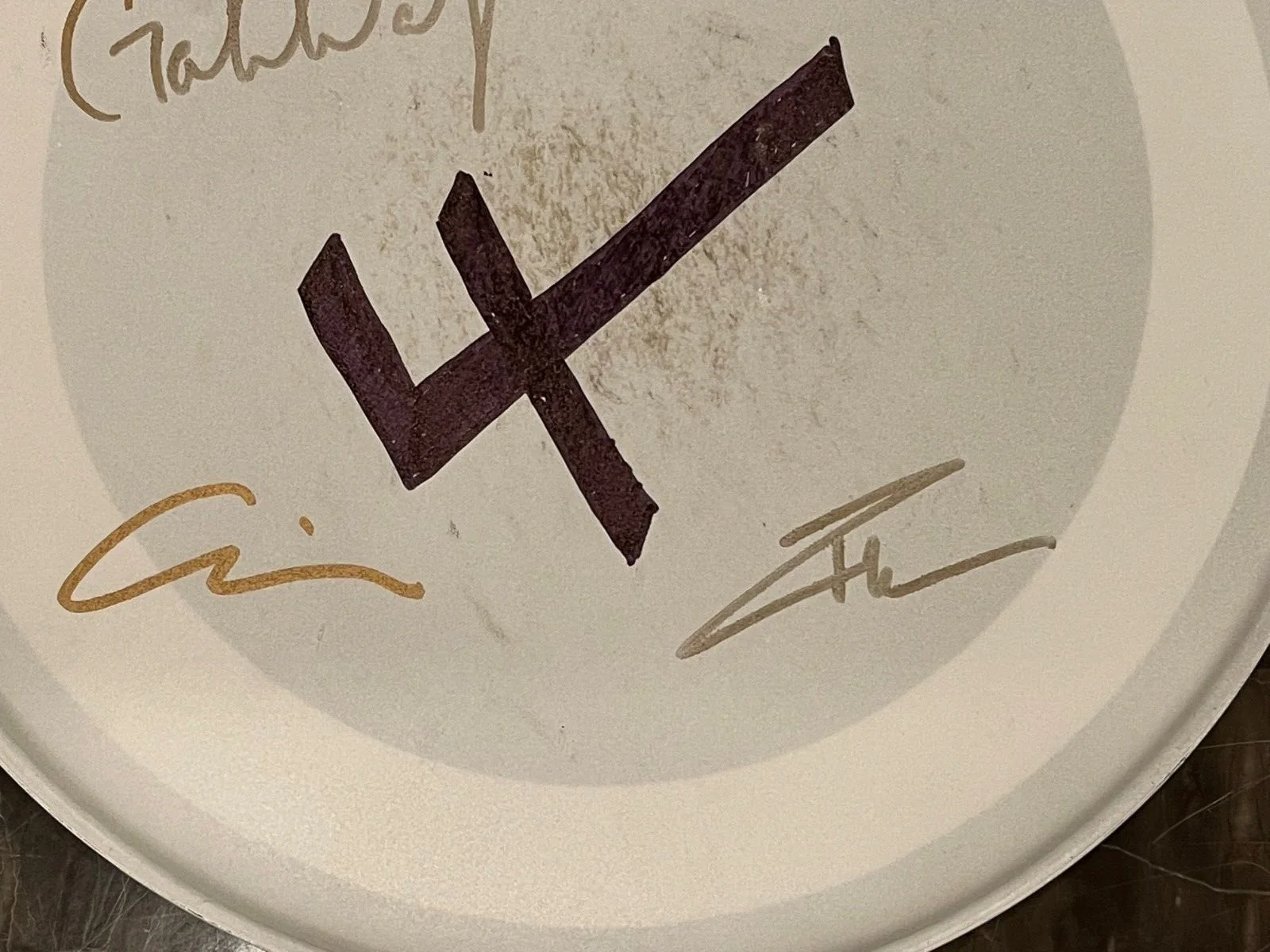 JULIEN-K ~ Authentic Band Signed Drumhead - Hand Drawn Logo - Orgy - Ryan Shuck, изображение 4