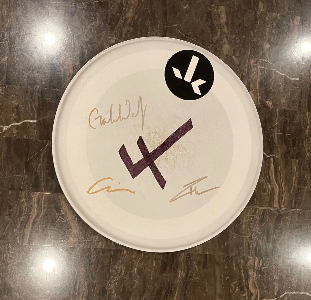 JULIEN-K ~ Authentic Band Signed Drumhead - Hand Drawn Logo - Orgy - Ryan Shuck, изображение 5