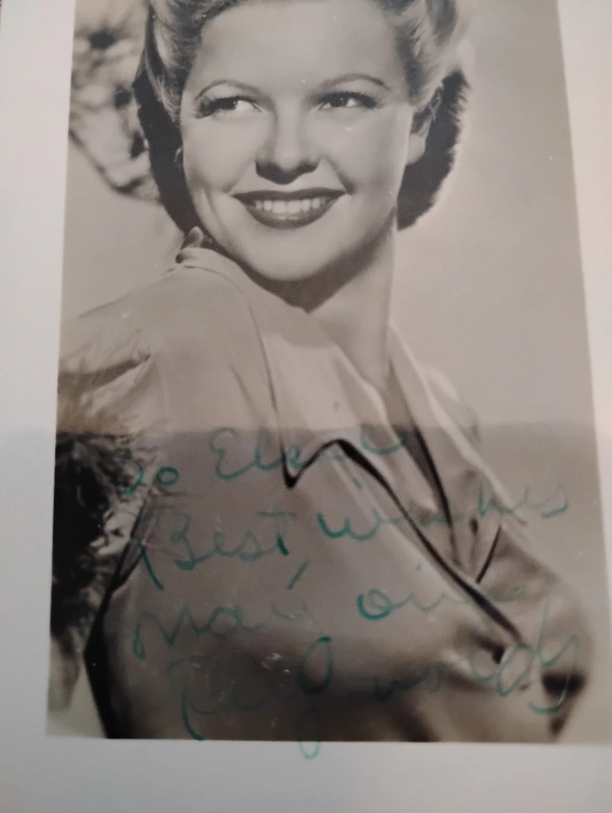 Marjorie Reynolds — Holiday Inn Actress Marjorie Reynolds Autograph, image 2