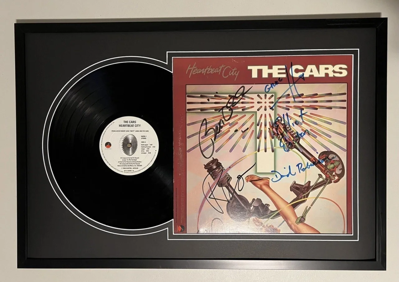 The Cars Entire Band Signed Heartbeat City Album + COA Framed Just What I Needed, изображение 2