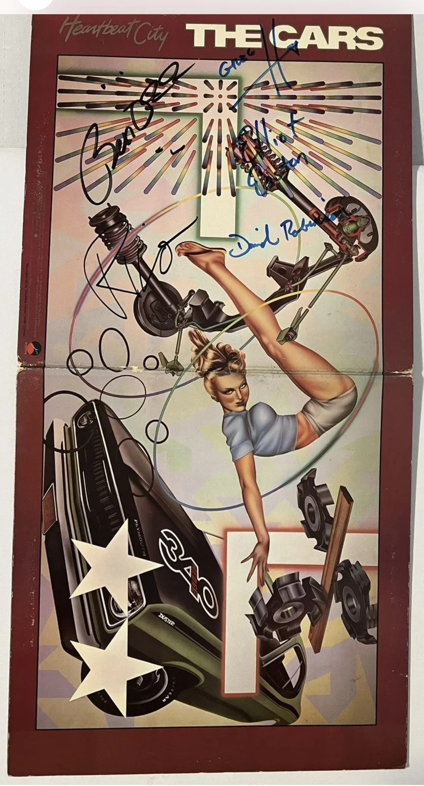 The Cars Entire Band Signed Heartbeat City Album + COA Framed Just What I Needed, изображение 3