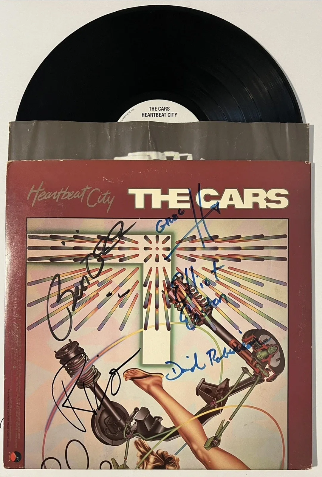 The Cars Entire Band Signed Heartbeat City Album + COA Framed Just What I Needed, изображение 4