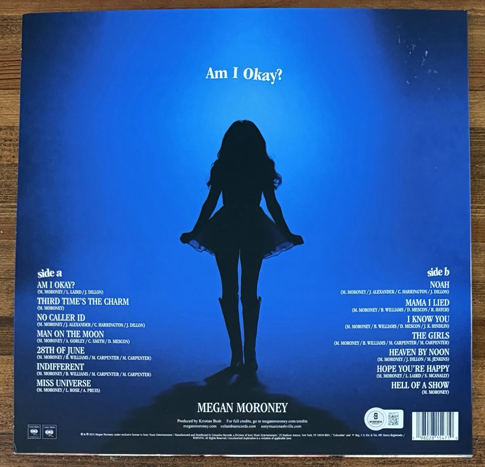 Megan Moroney SIGNED Am I Okay? Ok Vinyl Jacket Cover Autograph BECKETT BAS COA, изображение 4