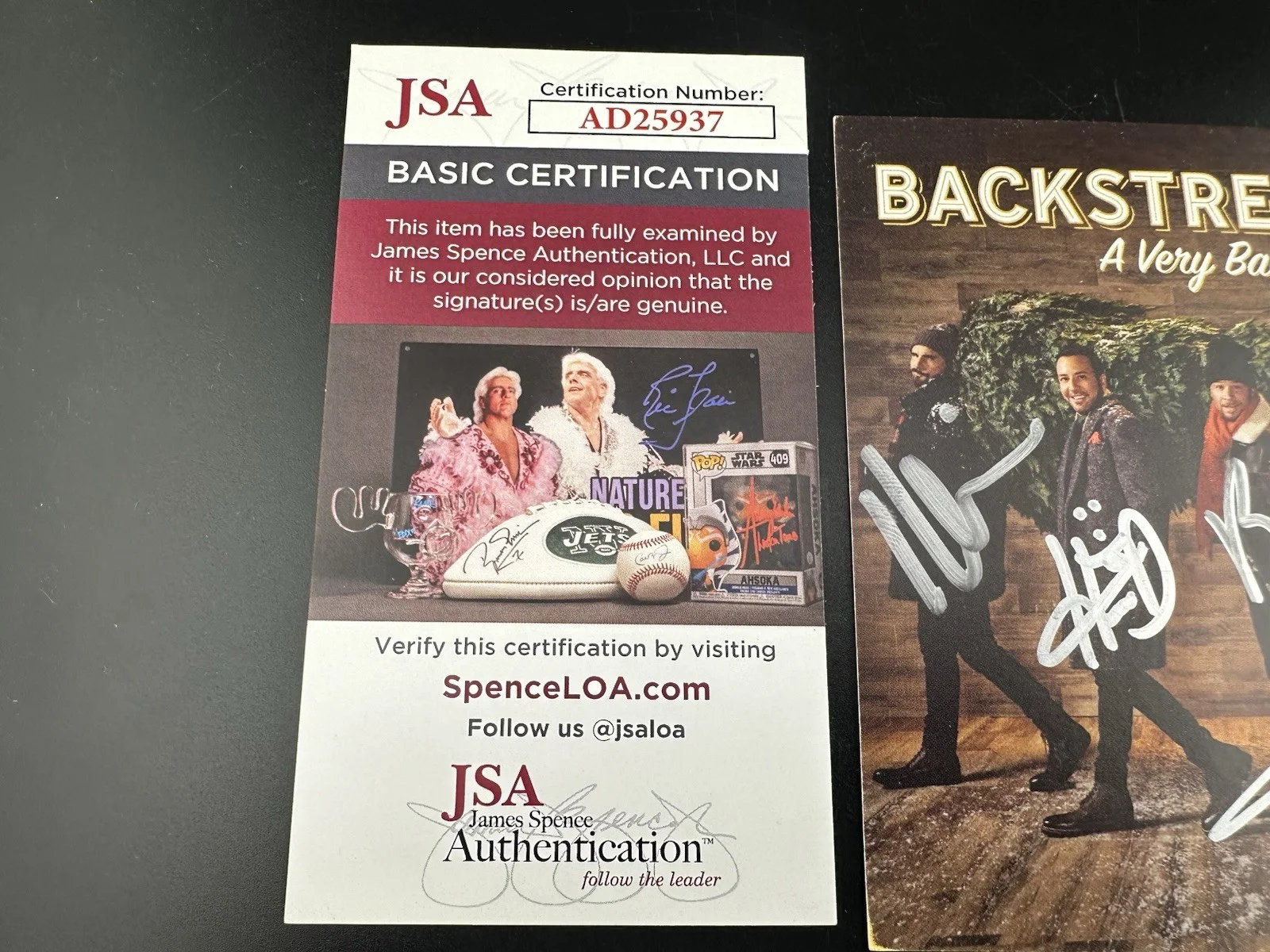 Nick Carter, Howie Dorough, AJ McLean, Brian Littrell, Kevin Rich — Backstreet Boys Full Band 5 Members Signed Autograph CD Photo Nick Carter JSA, изображение 4