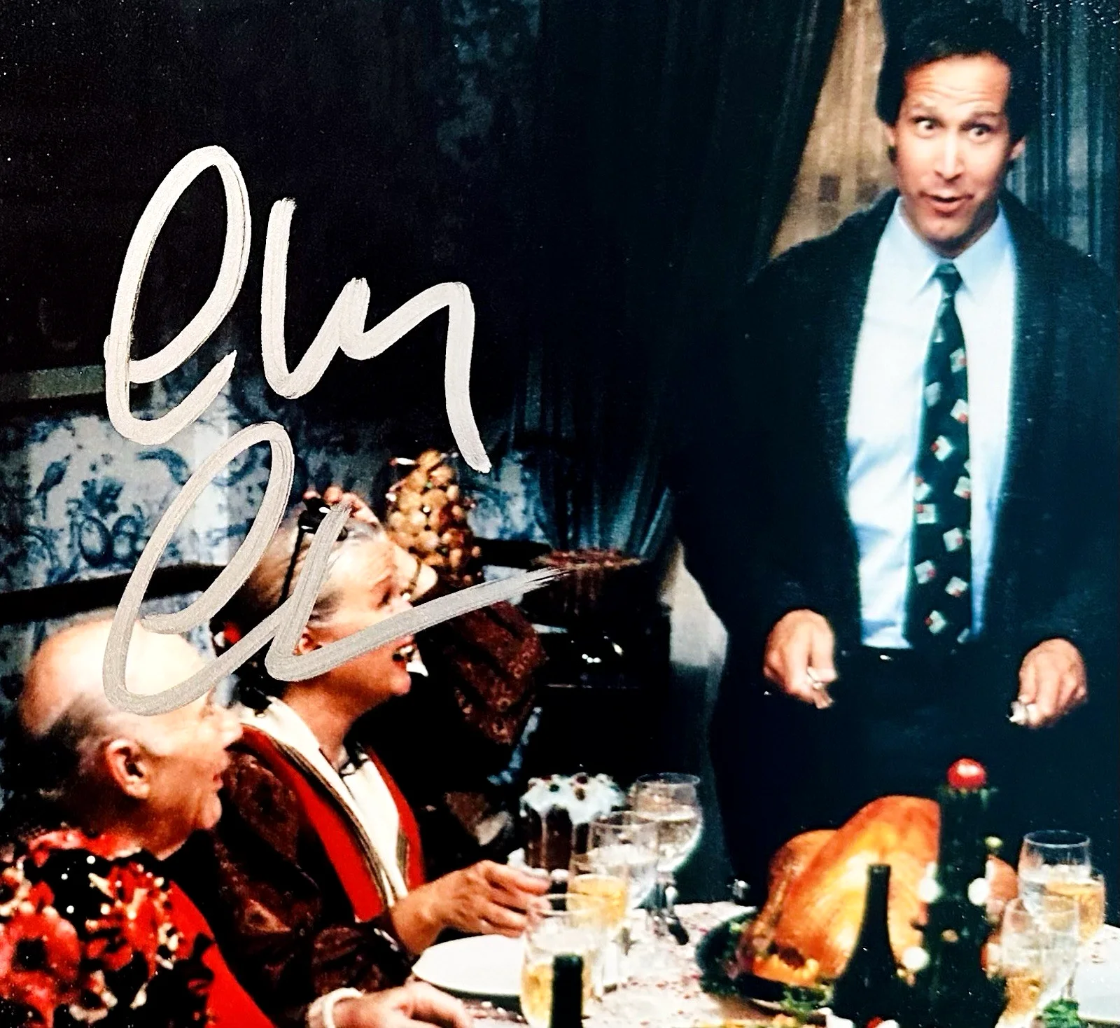 BOTH Beverly D'Angelo, Chevy Chase — Chevy Chase & D'Angelo Christmas Vacation Signed 8x10 Photo BAS WIT Autographs, image 2