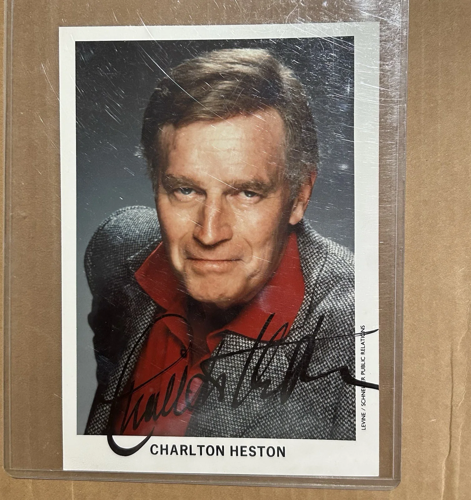 Charlton Heston — Charlton Heston Signed Autographed Vintage Photo Hall of Fame Actor