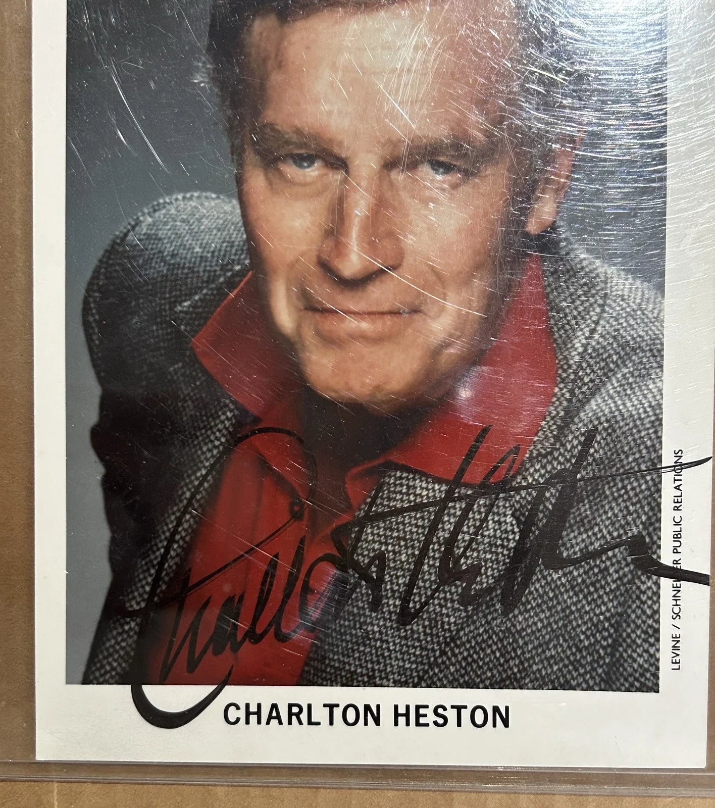 Charlton Heston — Charlton Heston Signed Autographed Vintage Photo Hall of Fame Actor, изображение 3