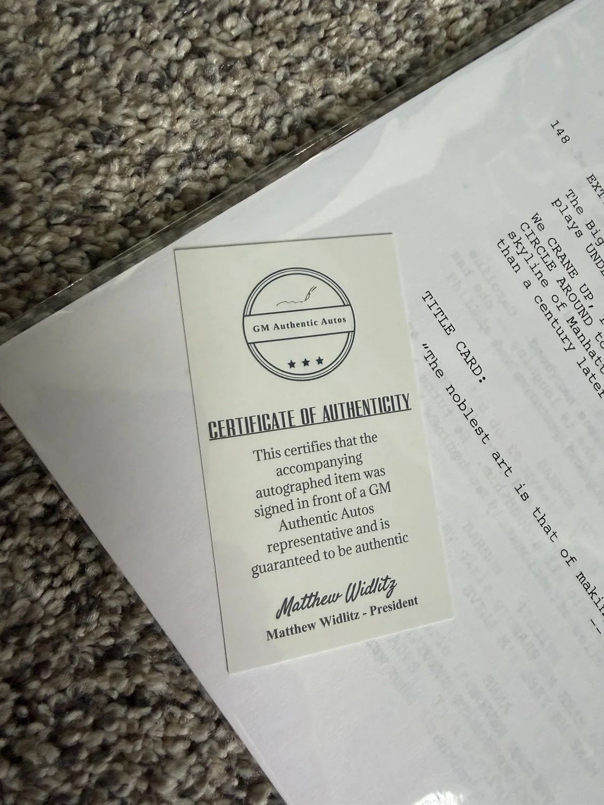 Hugh Jackman — The Greatest Showman Draft Script Signed By Hugh Jackman, image 2