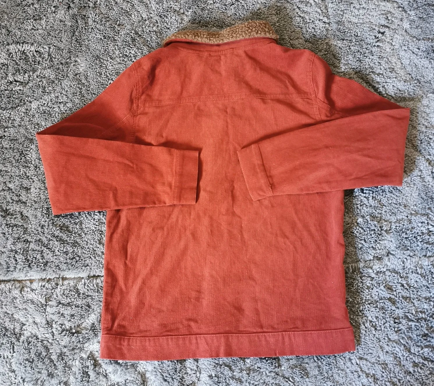 Stranger Things Official Netflix Corduroy Nancy Sherpa Jacket Youth L 12-14 Rust, image 2