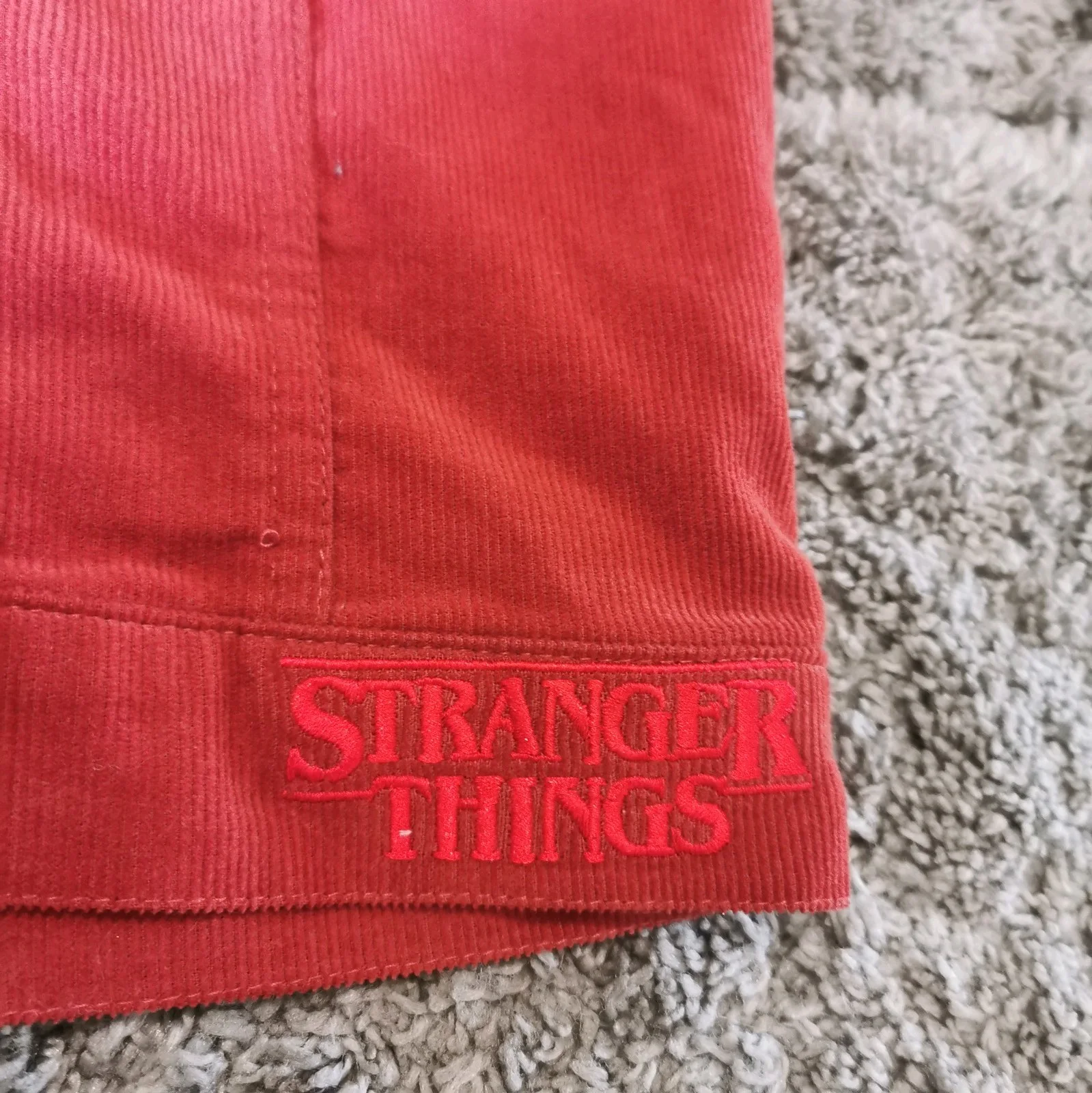 Stranger Things Official Netflix Corduroy Nancy Sherpa Jacket Youth L 12-14 Rust, image 4