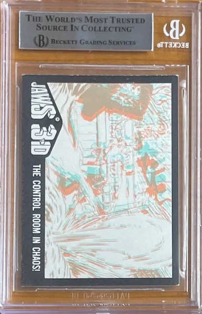 BESS ARMSTRONG — BESS ARMSTRONG SIGNED 1983 TOPPS JAWS 3-D MOVIE CARD #42 BAS BGS AUTOGRAPH AUTO, изображение 2