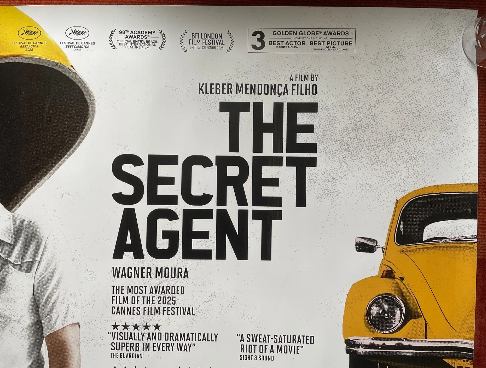 THE SECRET AGENT (2025) Original UK Quad Movie Film Poster Wagner Moura, изображение 3