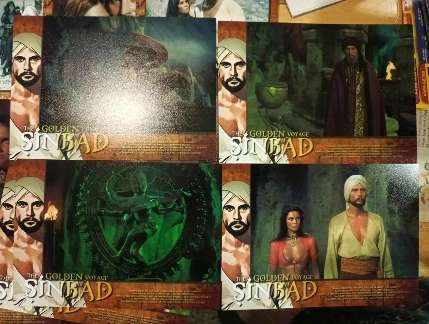 The Golden Voyage Of Sinbad. Set Of 18 Unoffical Glossy 7x5ins Lobby Cards. New, изображение 3