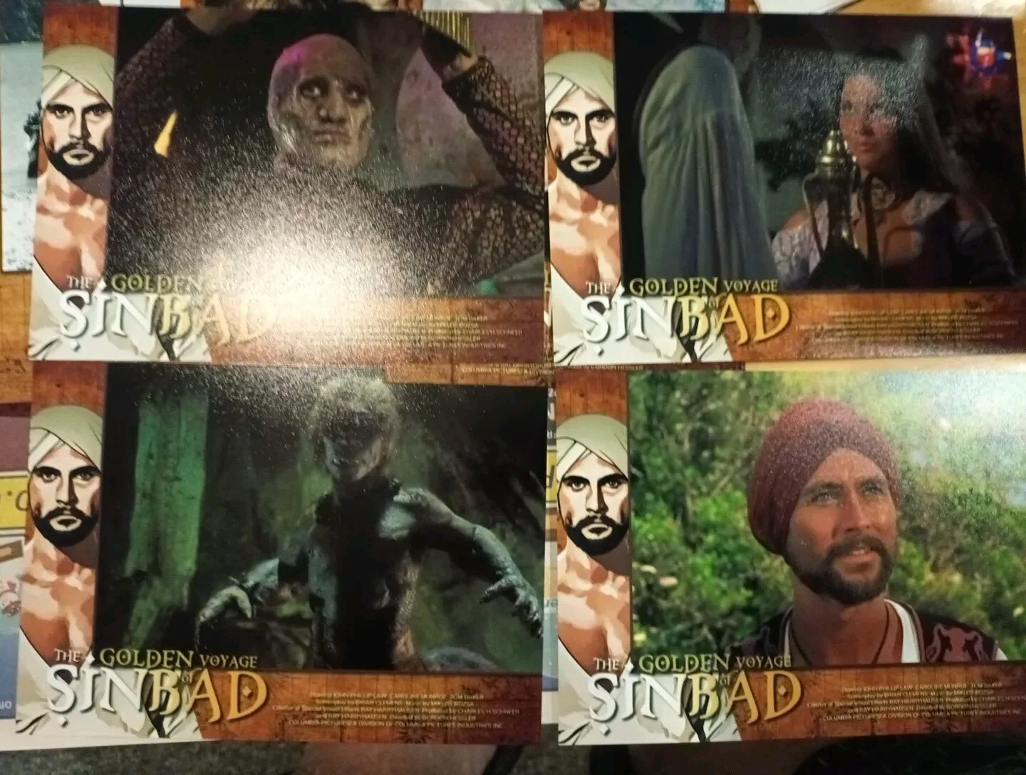 The Golden Voyage Of Sinbad. Set Of 18 Unoffical Glossy 7x5ins Lobby Cards. New, изображение 4